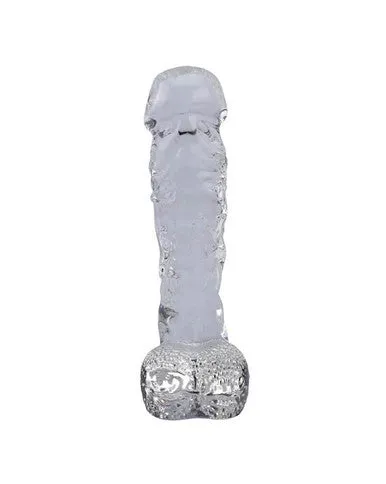 230435 - Lucent Realistic Glass Dildo with Balls