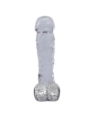 230435 - Lucent Realistic Glass Dildo with Balls