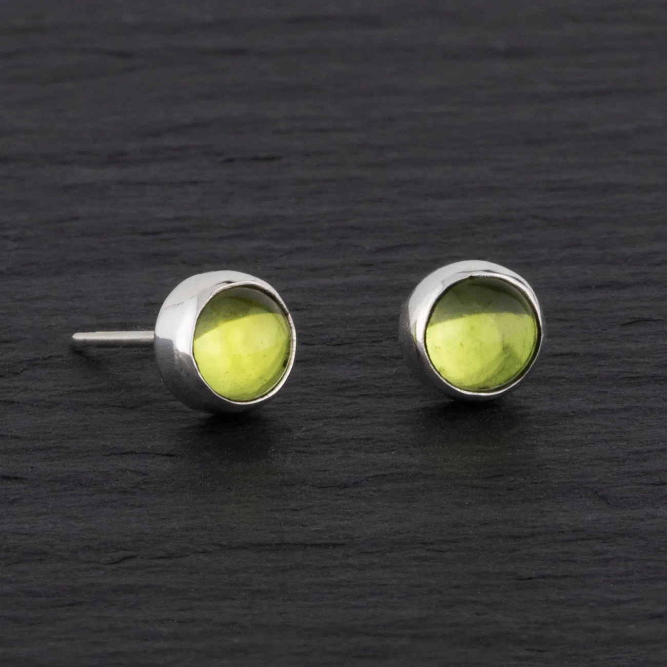 6mm Peridot Stud Earrings