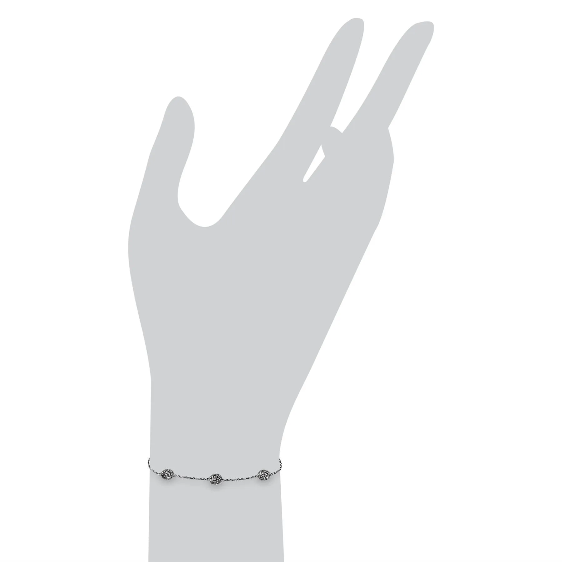 925er Sterlingsilber Markasit 7zoll Armband