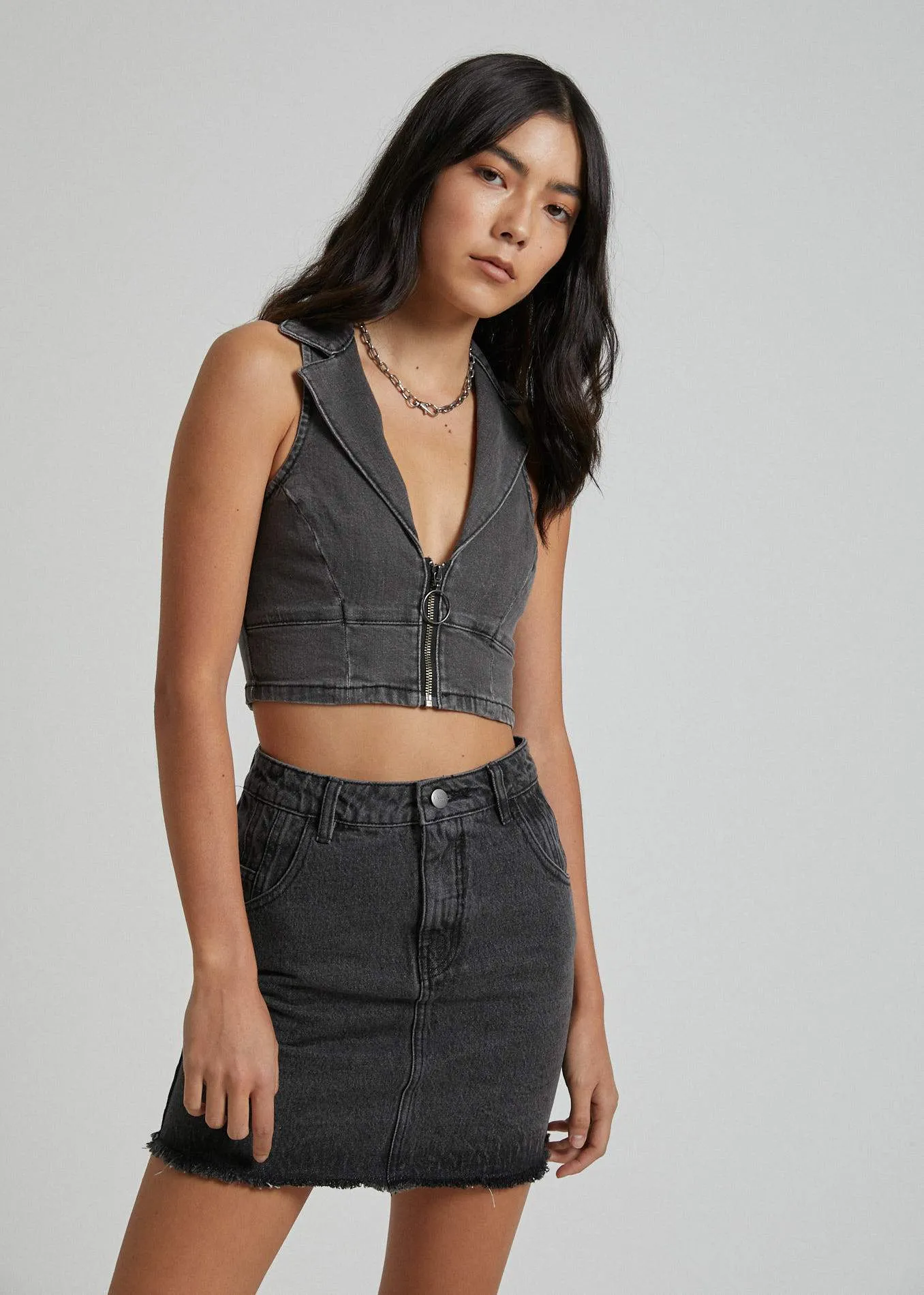 Afends Womens Shannon - Top - Stone Black