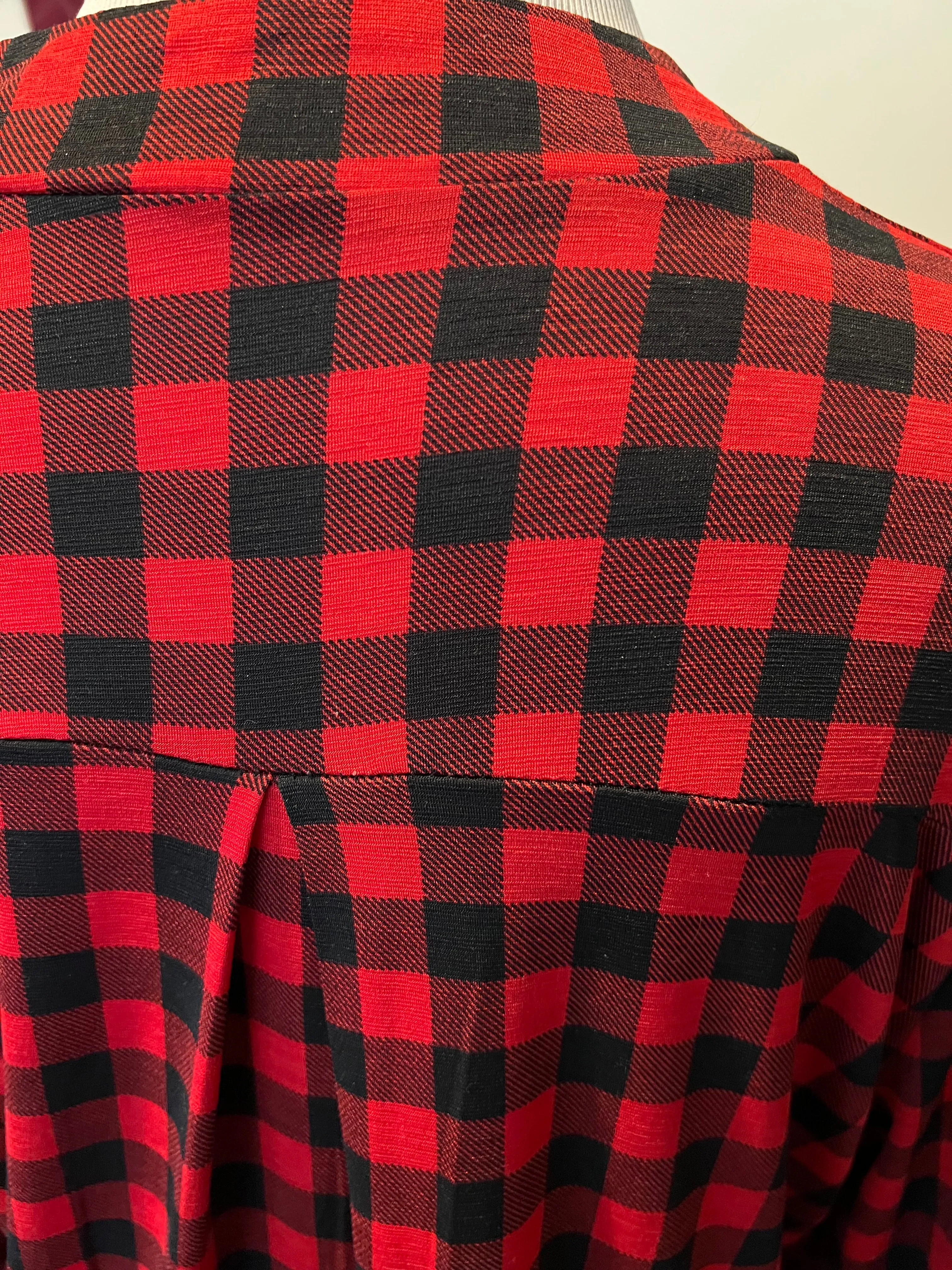 Amber Moon Revival: Red & Black Plaid Blouse