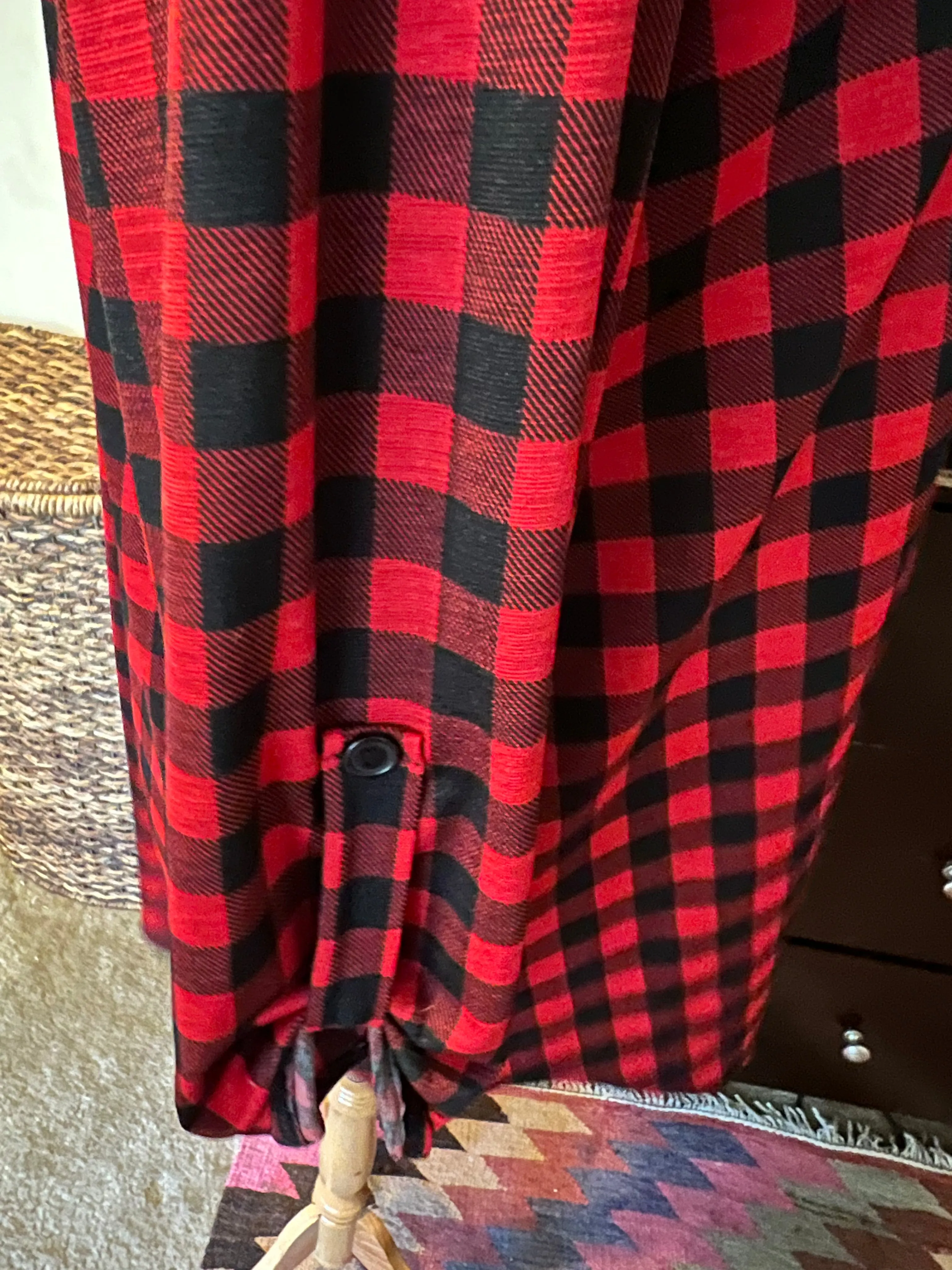Amber Moon Revival: Red & Black Plaid Blouse