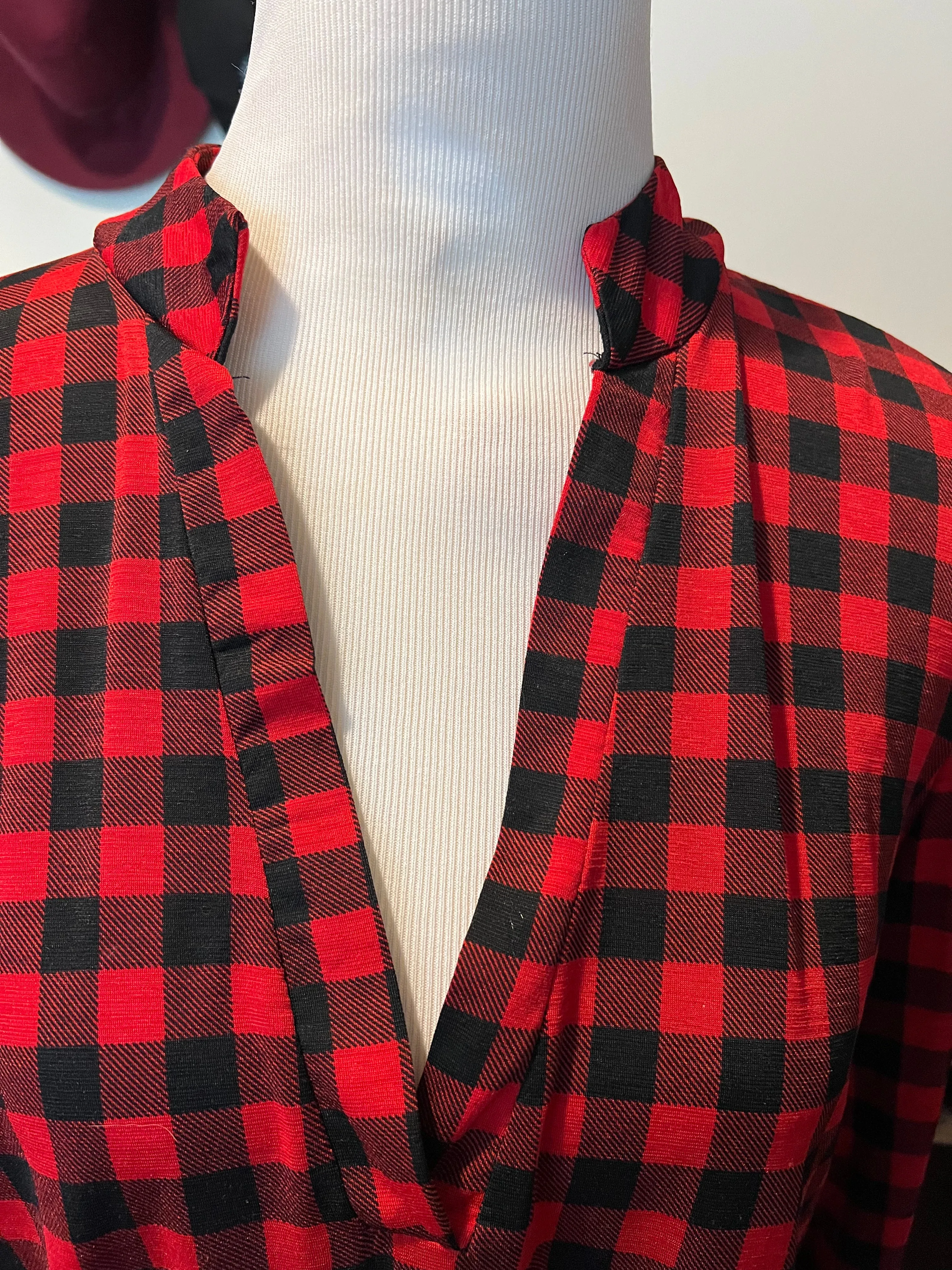 Amber Moon Revival: Red & Black Plaid Blouse