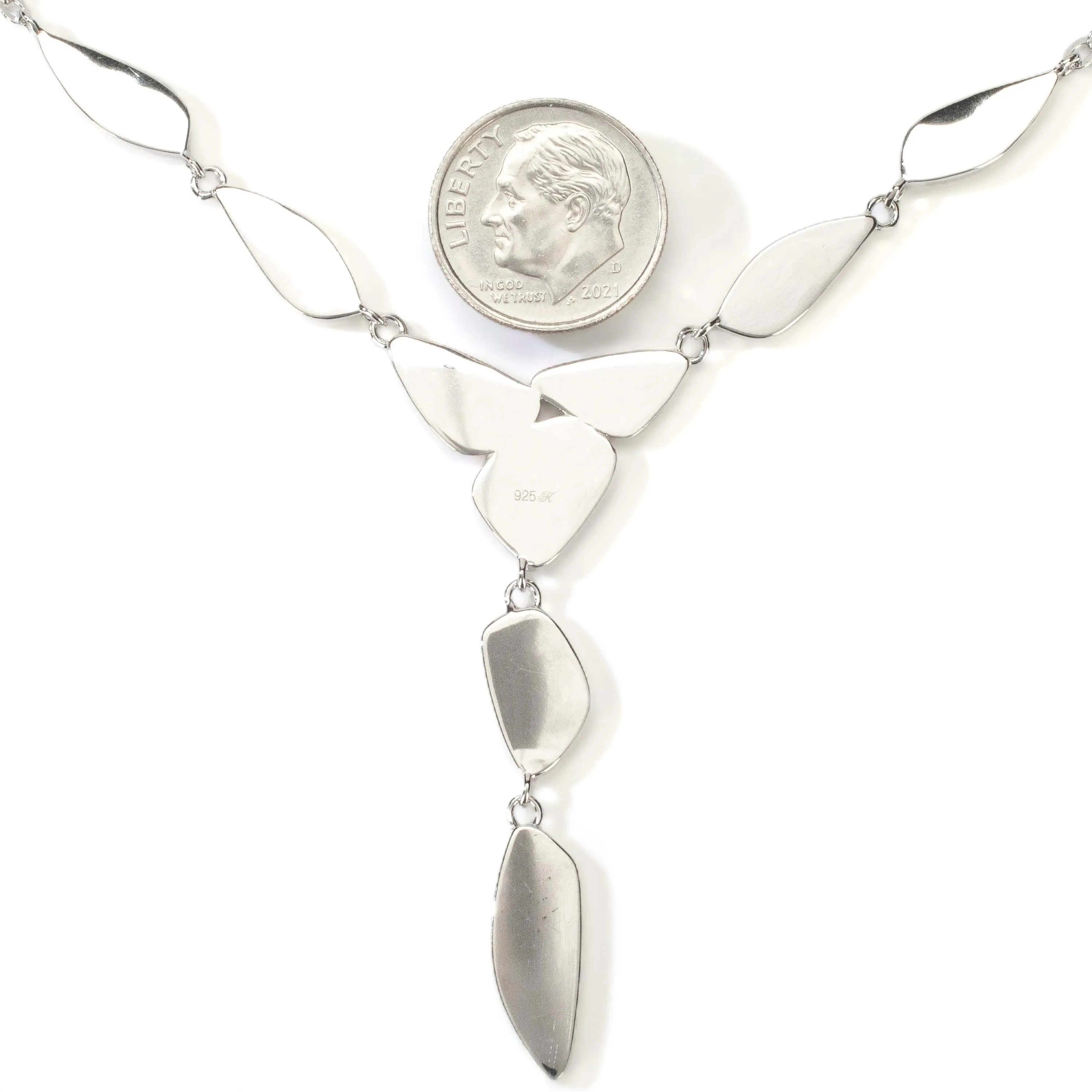 Aqua Opal 925 Sterling Silver Necklace
