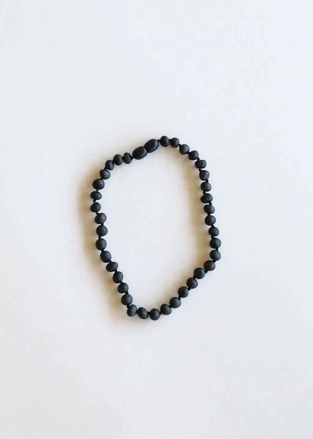 CanyonLeaf Kids Amber Necklace, Raw Black Amber
