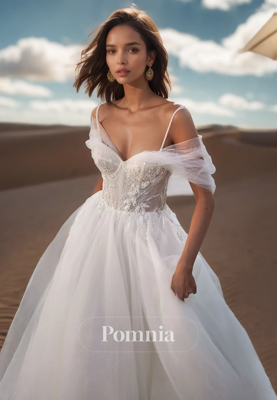 Charming A-Line Spaghetti Straps Corset Tulle Court Train Lace Wedding Dress