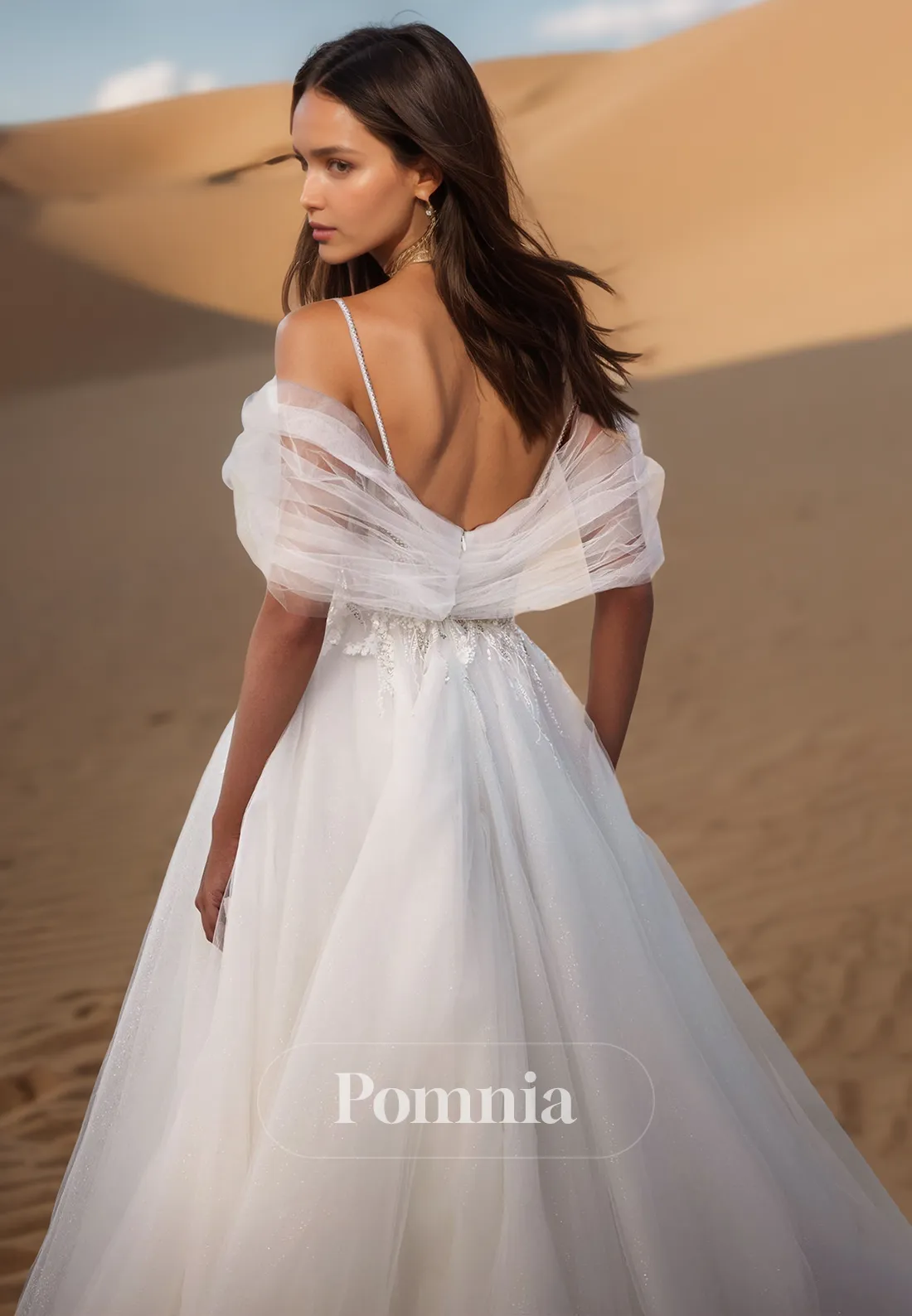 Charming A-Line Spaghetti Straps Corset Tulle Court Train Lace Wedding Dress