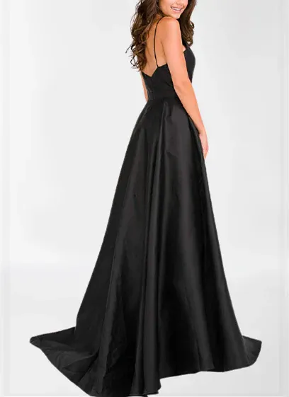 Charming Prom Dress Satin Long Evening Dress Formal Gown