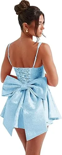 Charming Red Strapless A-Line Short Party Dress Birthday Outfits Homecoming Dresses with Bow