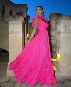 Dress Long Prom Dress A Line Sexy V Neck Charming Evening Dress Formal Dress