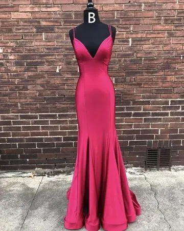 Dress Mermaid V-neck Long  Prom Dress Charming Evening Party Dress Formal Dress