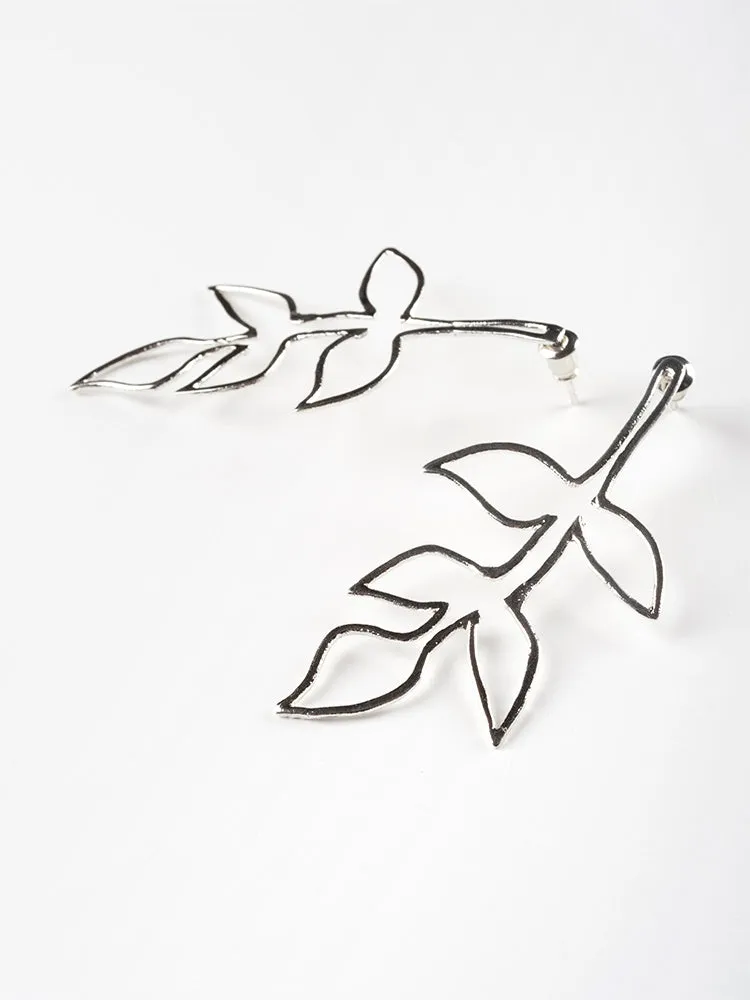 Fauna Wire Earrings - Silver