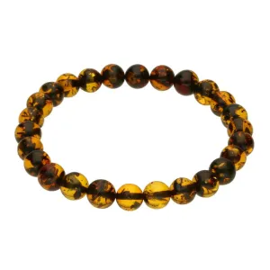 Green Amber Small Bead Bracelet