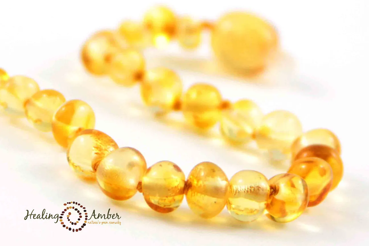 Healing Amber Polished Necklace - 13"