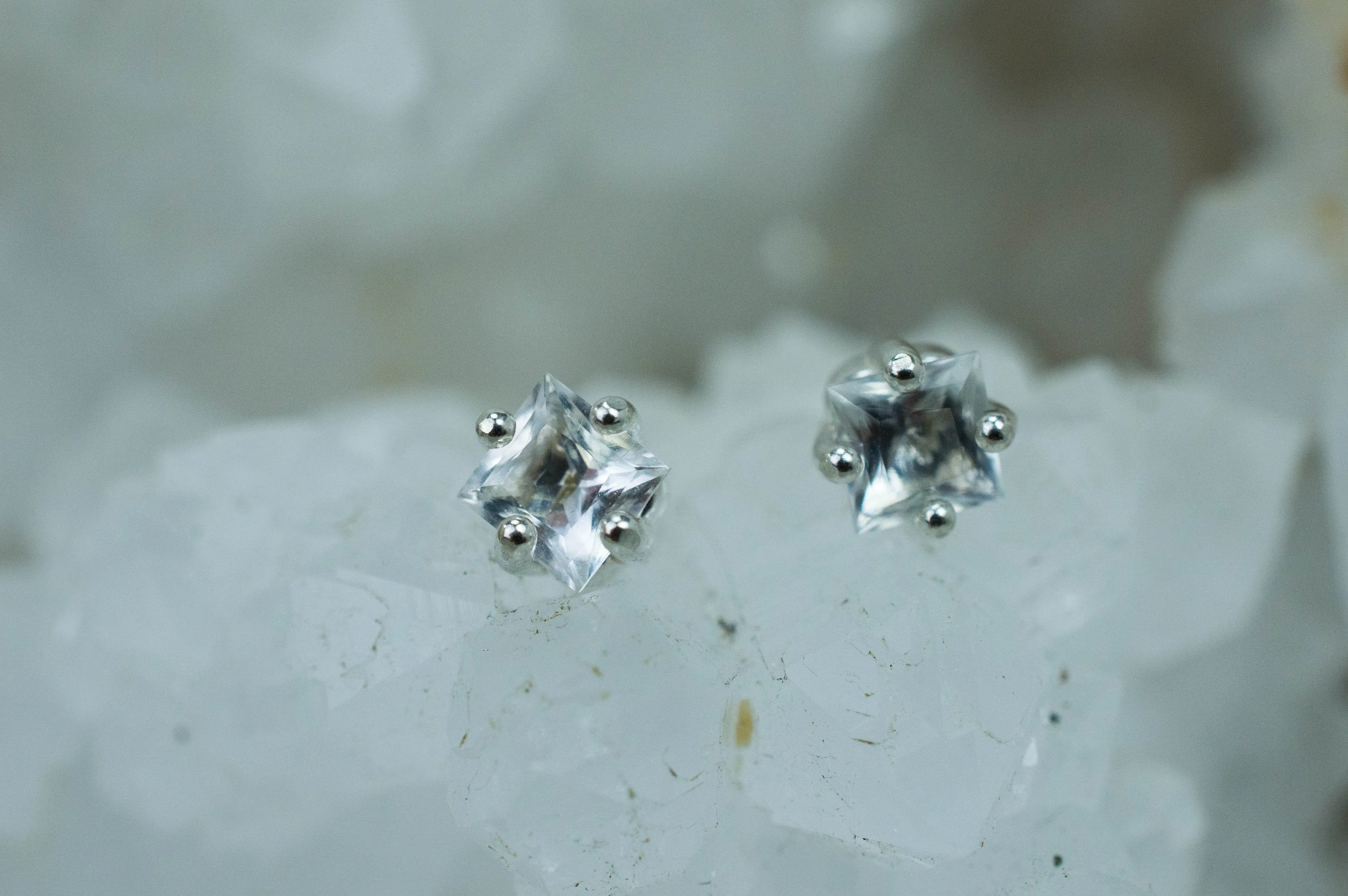 Hyalite Opal Earrings, Genuine Untreated Mexican Opals; 0.475cts