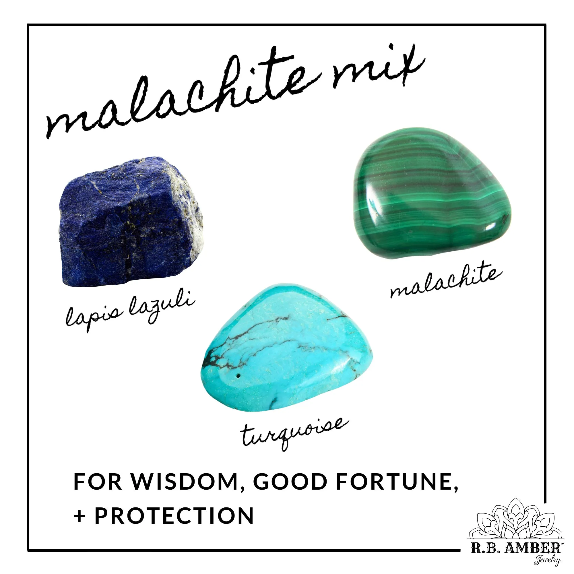 Kids | Malachite Mix   Raw Cognac Aromatherapy Bracelet