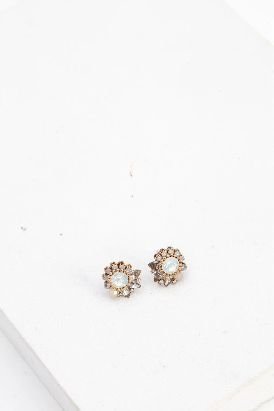 Lovers Tempo Amelia Earrings - White Opal