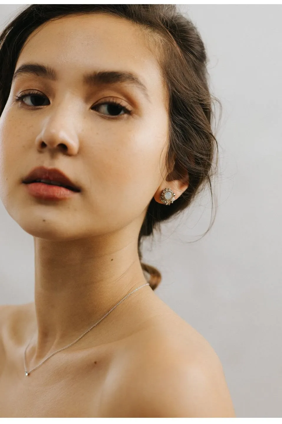Lovers Tempo Amelia Earrings - White Opal