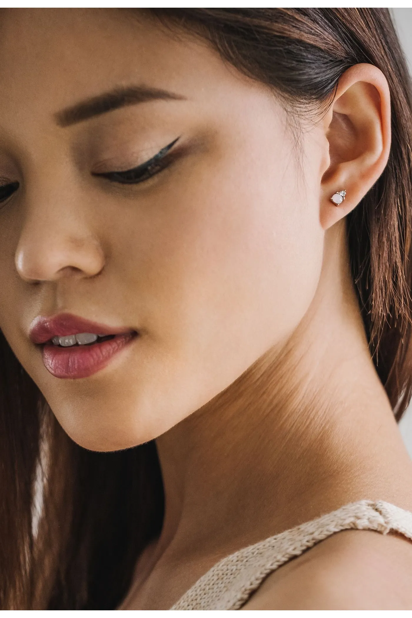 Lovers Tempo Dolce Studs - Pink Opal*