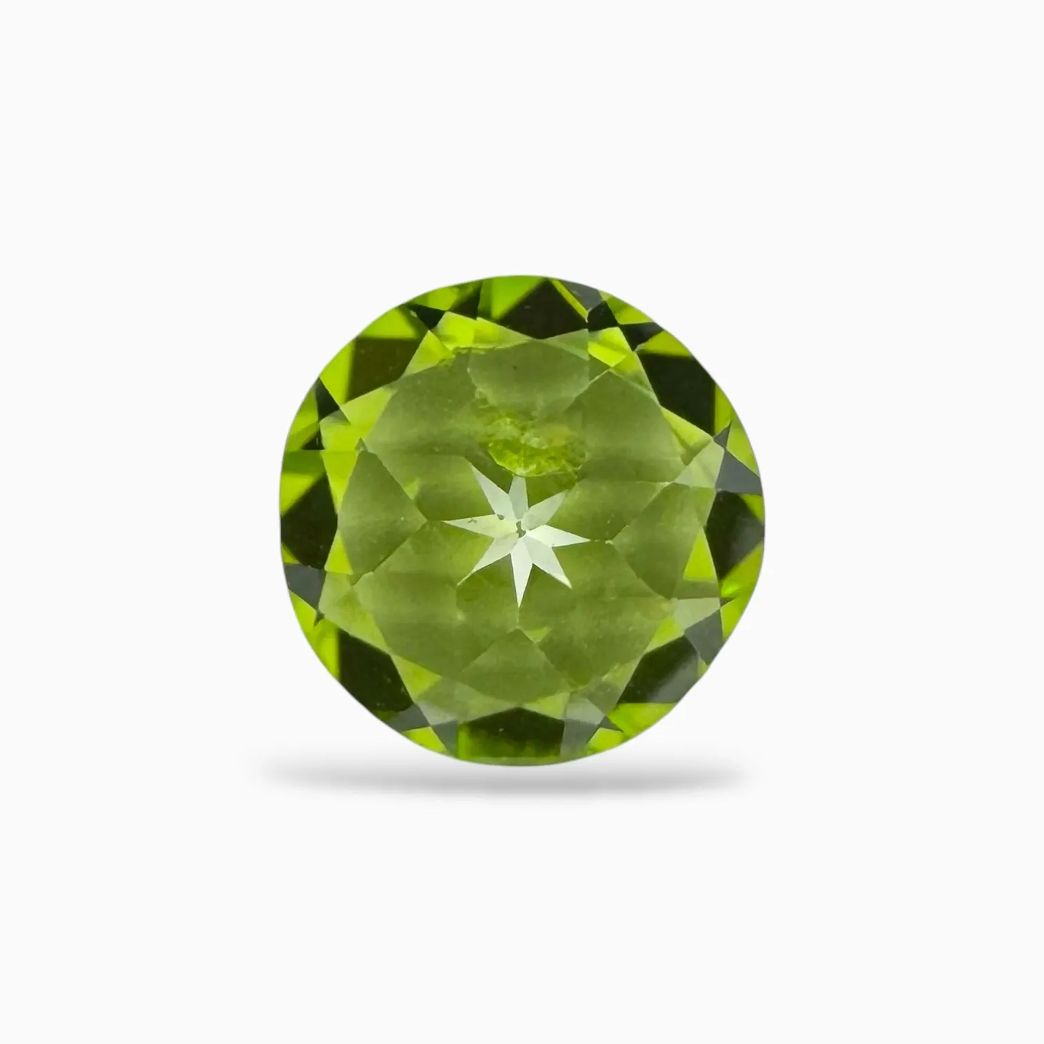 Natural Peridot Round Stone Pair  For Earrings 6.58 Carats 10 mm