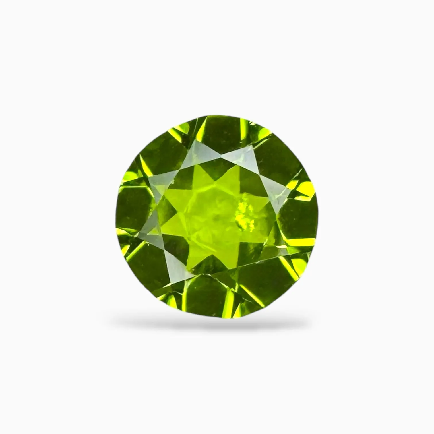 Natural Peridot Round Stone Pair  For Earrings 6.58 Carats 10 mm