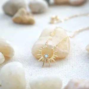 Opal Sunburst Necklace