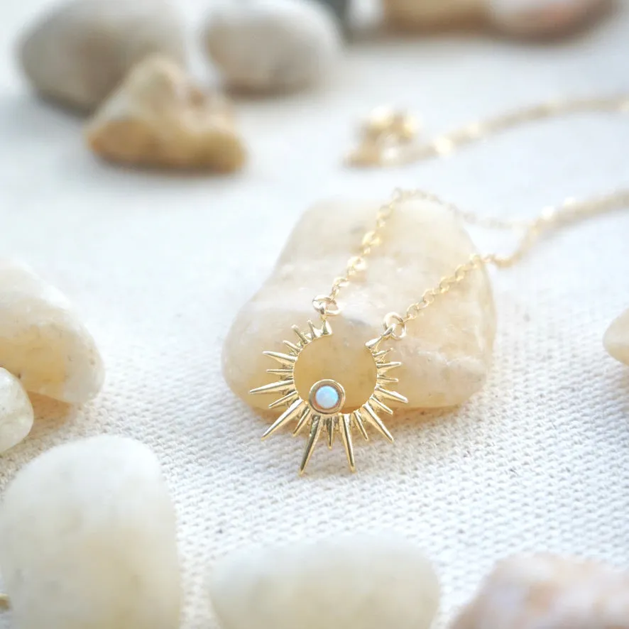 Opal Sunburst Necklace