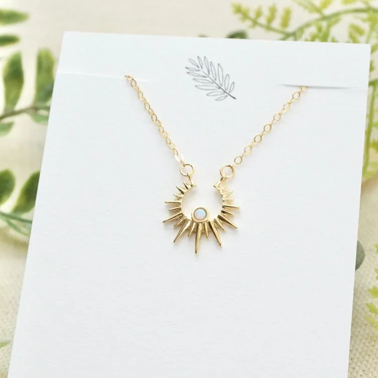 Opal Sunburst Necklace