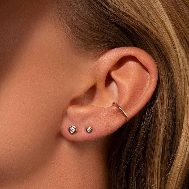 Orbit Stud, Large, Diamond, 9kt Yellow Gold