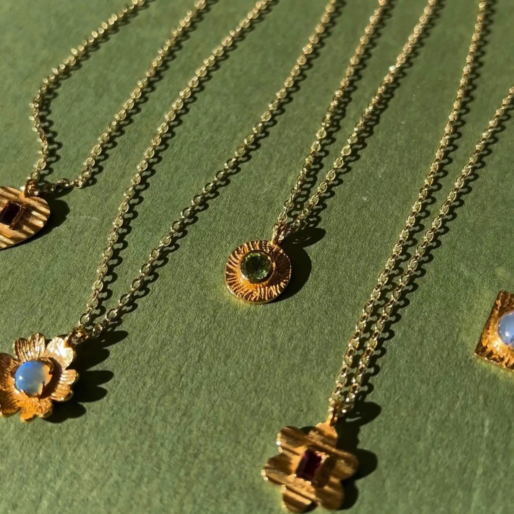 Peridot Coin Necklace