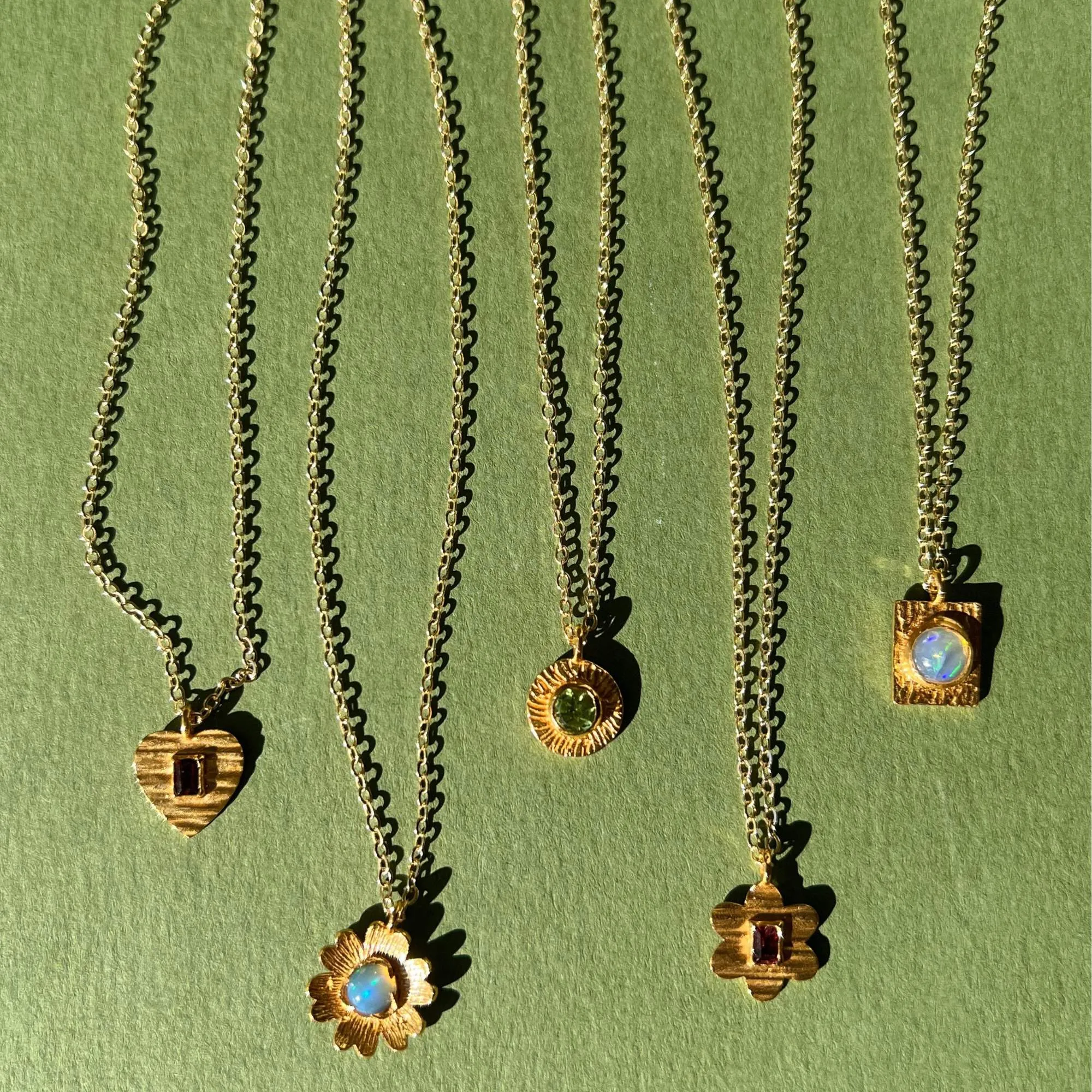 Peridot Coin Necklace