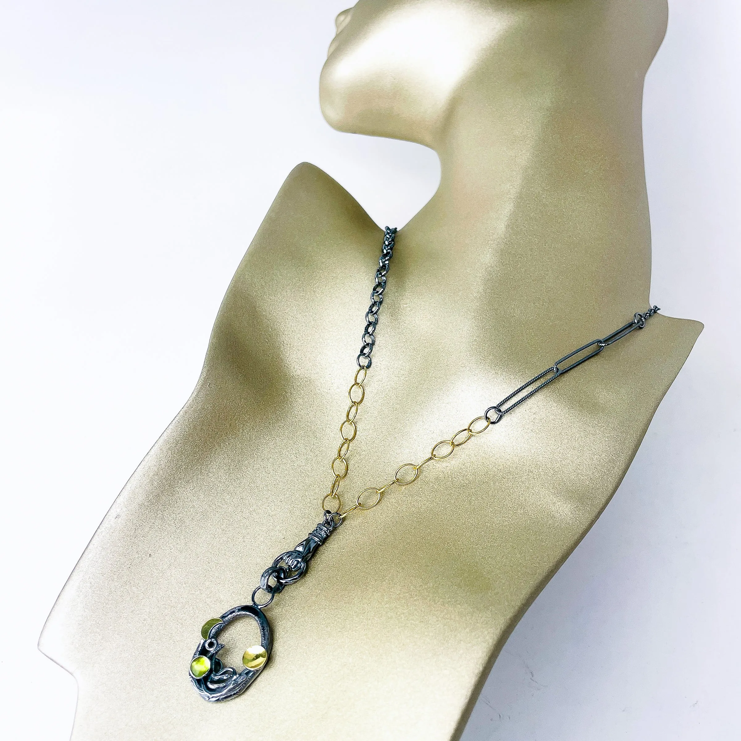 Peridot Nest Necklace - Gaia's Cradle Talisman