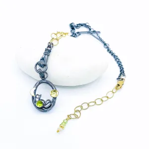 Peridot Nest Necklace - Gaia's Cradle Talisman