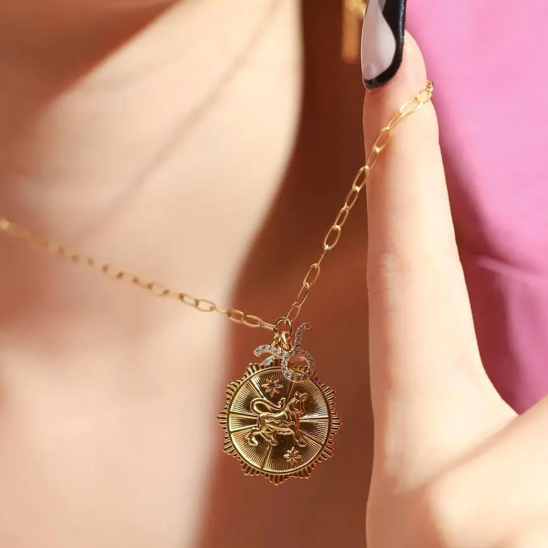 Preorder: Celestial Opal Moon Zodiac Necklace