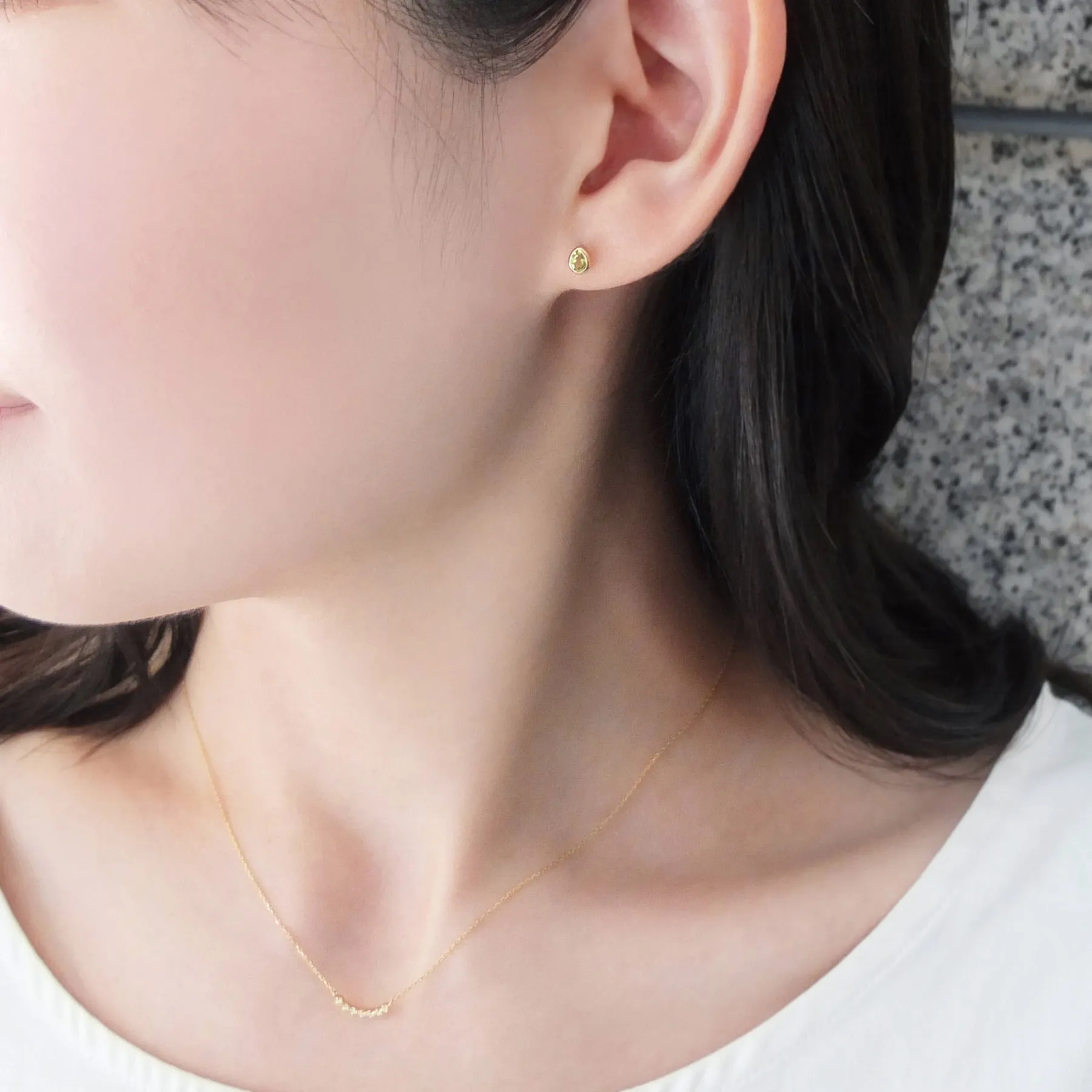 [Second Earrings] 18K Yellow Gold Peridot Drop Earrings