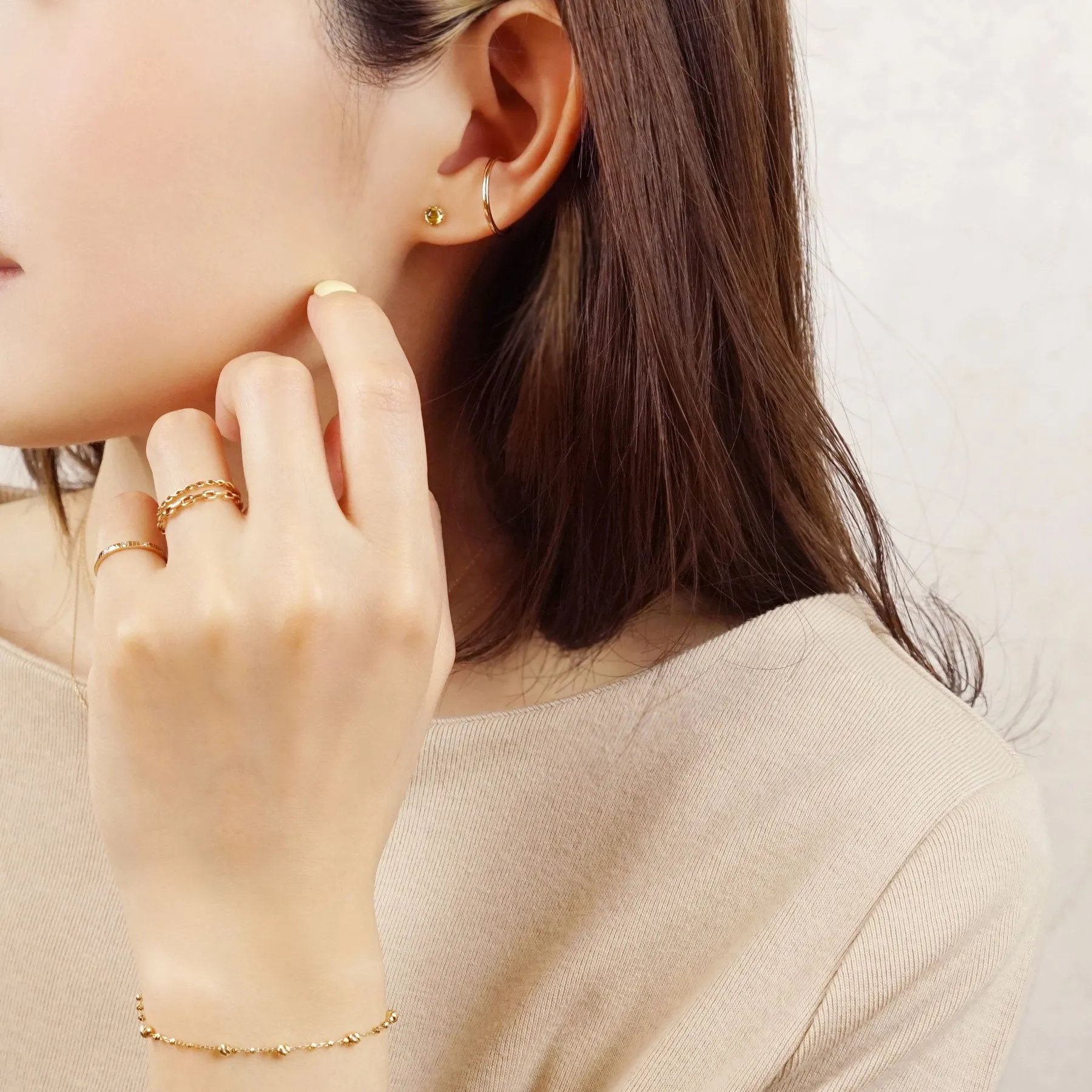 [Second Earrings] 18K Yellow Gold Peridot Earrings