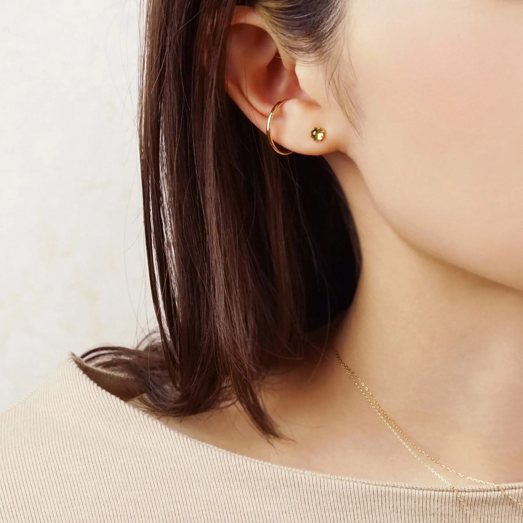 [Second Earrings] 18K Yellow Gold Peridot Earrings