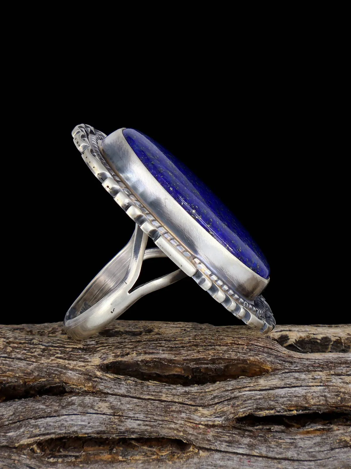 Sterling Silver Lapis Ring, Size 7