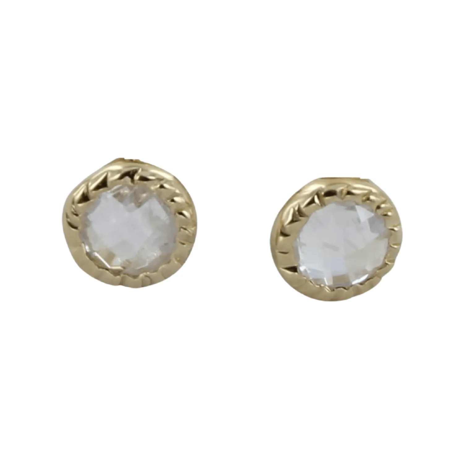 Sterling Silver Moonstone Stud Earrings