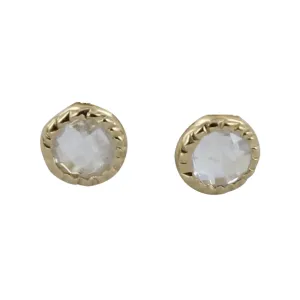 Sterling Silver Moonstone Stud Earrings