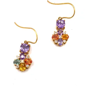 Women’s 18ct Yellow Gold Handmade Gemstone Earrings