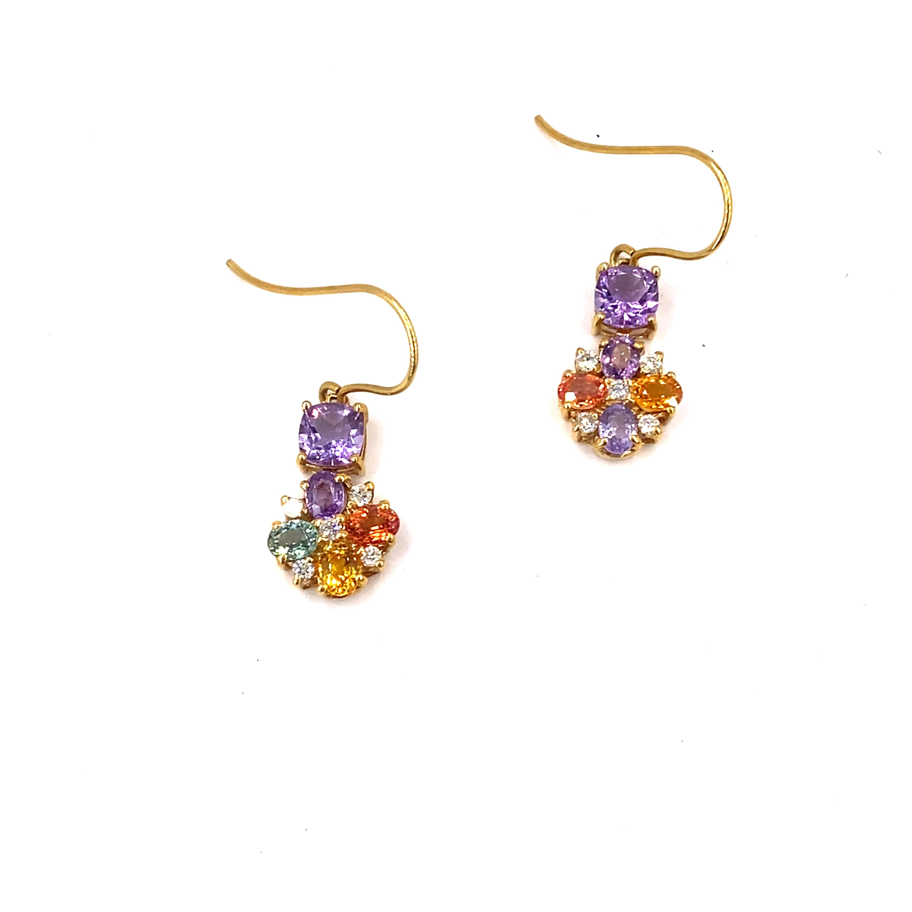 Women’s 18ct Yellow Gold Handmade Gemstone Earrings