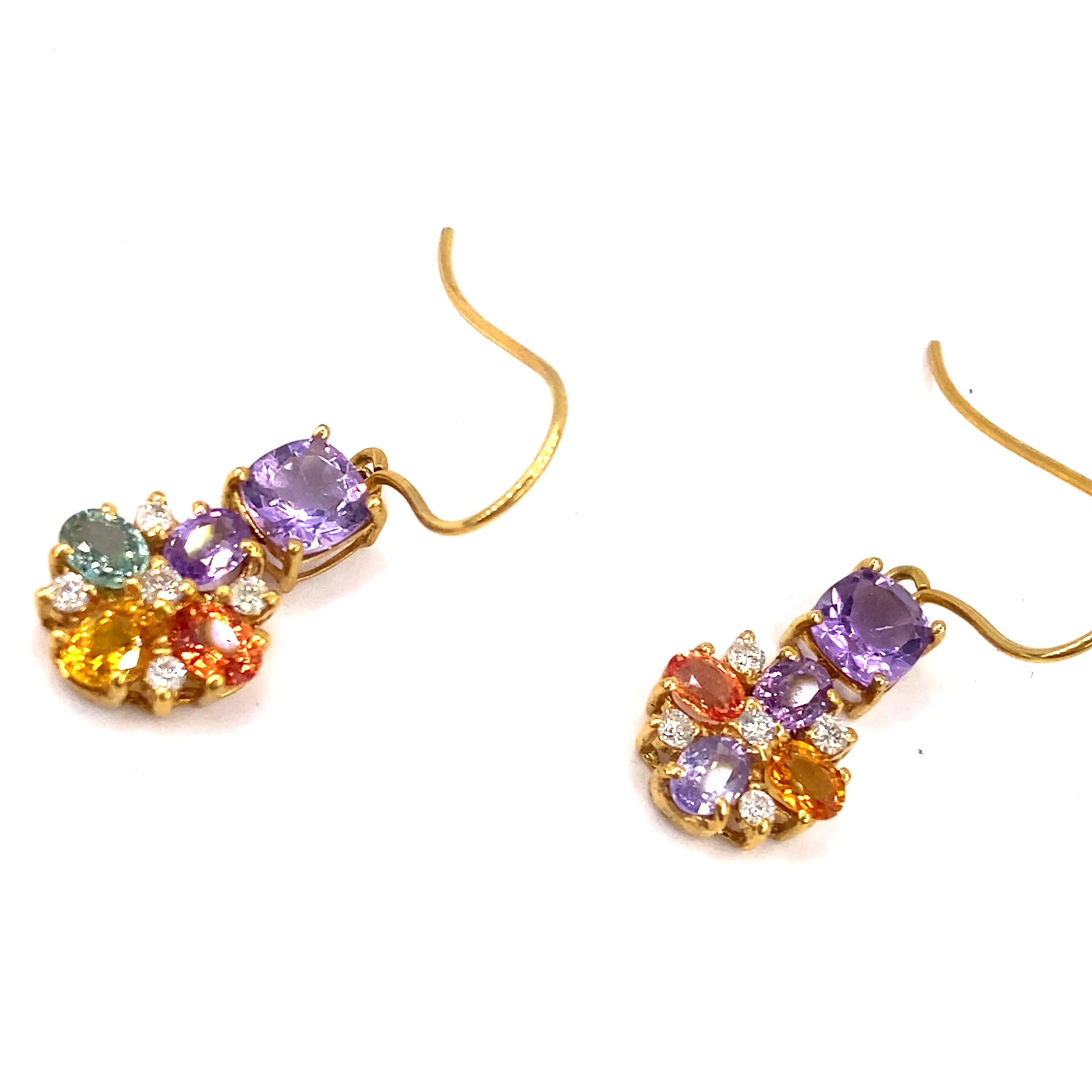Women’s 18ct Yellow Gold Handmade Gemstone Earrings